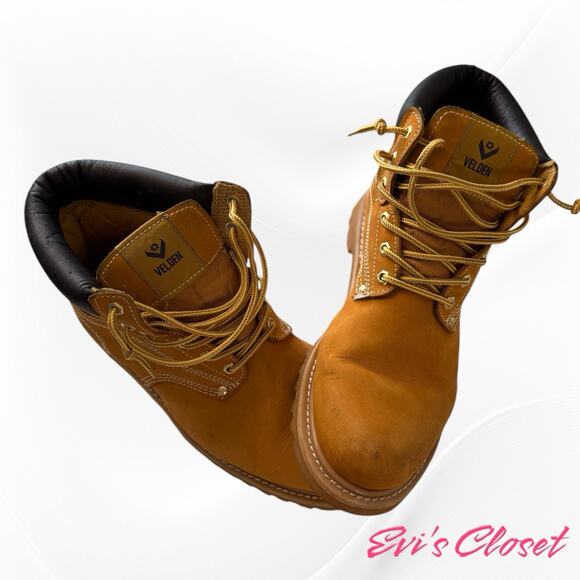 Velden Mens Work Boots Steel Toe Leather Safety Industrial Construction Sz 13 - Picture 3 of 8